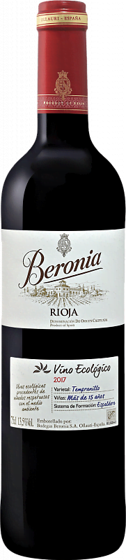 Вино Ecologico Rioja DOCа Beronia 2019 0.75л