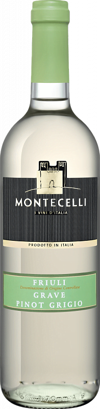 Вино Montecelli Pinot Grigio Friuli Grave DOC Botter 2020 0.75л