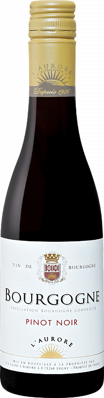 Вино Pinot Noir Bourgogne AOC Lugny L’aurore 2021 0.375л