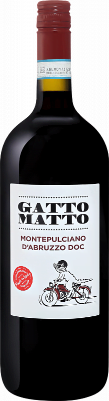 Вино Gatto Matto Montepulciano d’Abruzzo DOC Villa Degli Olmi 2020 1.5л