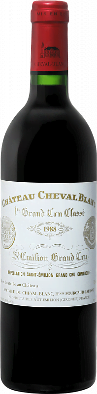 Вино Chateau Cheval Blanc Saint-Emilion Grand Cru AOC 1988 0.75л