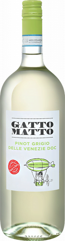 Вино Gatto Matto Pinot Grigio Delle Venezie DOC Villa Degli Olmi 2021 1.5л