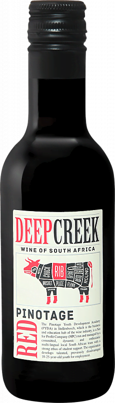Вино Deep Creek Pinotage Western Cape WO Origin Wine 2021 0.187л