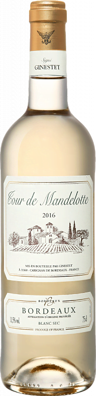 Вино Tour de Mandelotte Bordeaux AOC Ginestet 2020 0.75л