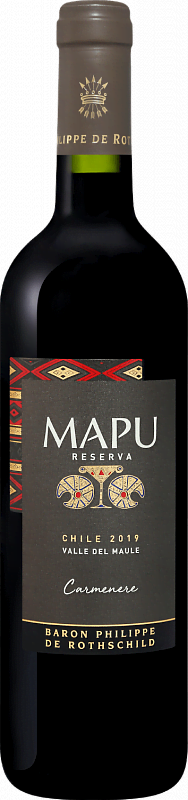 Вино Mapu Carmenere Reserva Maule Valley DO Baron Philippe de Rothschild 2021 0.75л