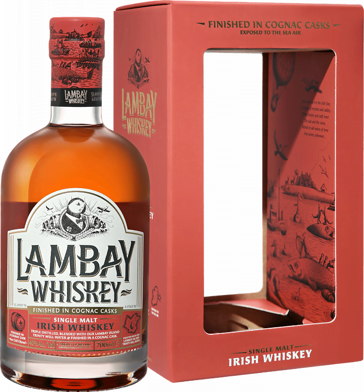 Виски Lambay Single Malt Irish Whiskey 5 y.o. (gift box) 0.7л