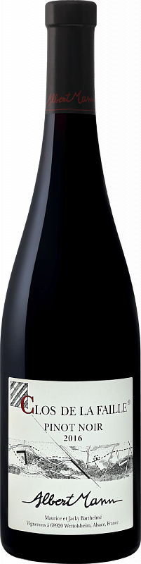 Вино Pinot Noir Clos De La Faille Alsace AOC Domaine Albert Mann 2019 0.75л