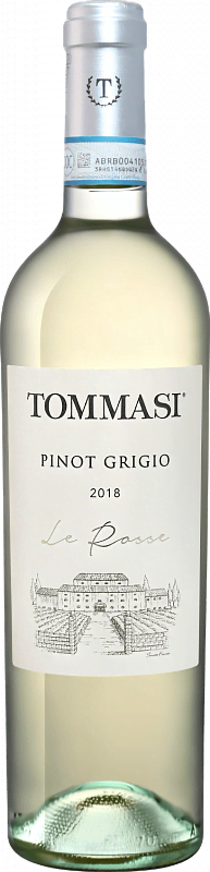 Вино Le Rosse Pinot Grigio delle Venezie DOC Tommasi 2020 0.75л