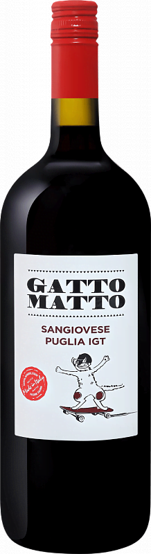 Вино Gatto Matto Sangiovese Puglia IGT Villa Degli Olmi 2020 1.5л