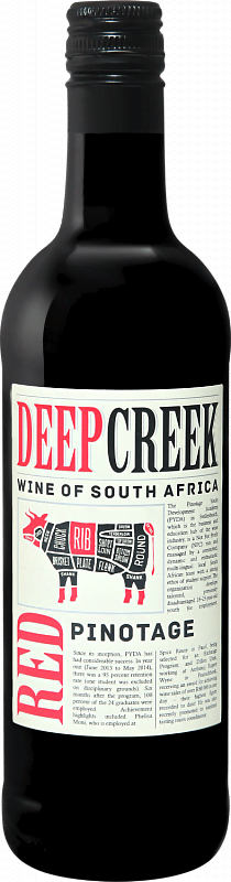 Вино Deep Creek Pinotage Western Cape WO Origin Wine 2021 0.375л