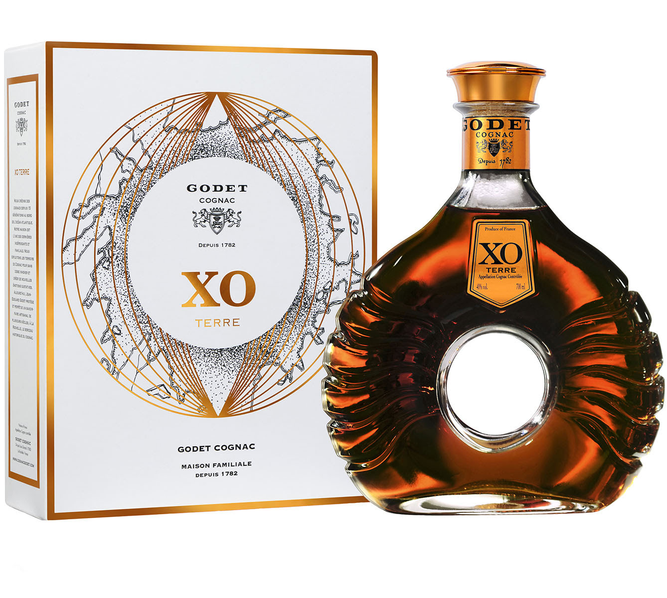 Коньяк Cognac Godet XO Terre in gift box 0,7l