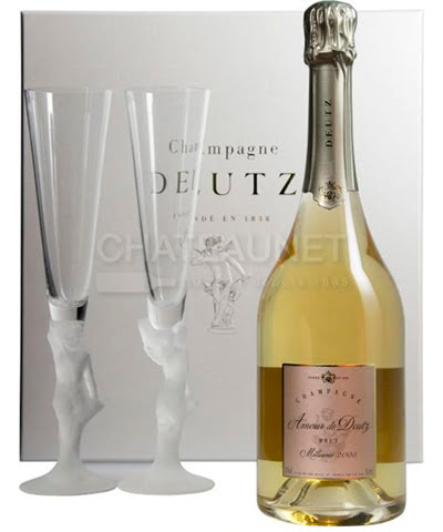 Шампанское Deutz, Amour de Deutz, Brut, 2005, AOC Champagne 0,75l, in gift box with 2 glasses
