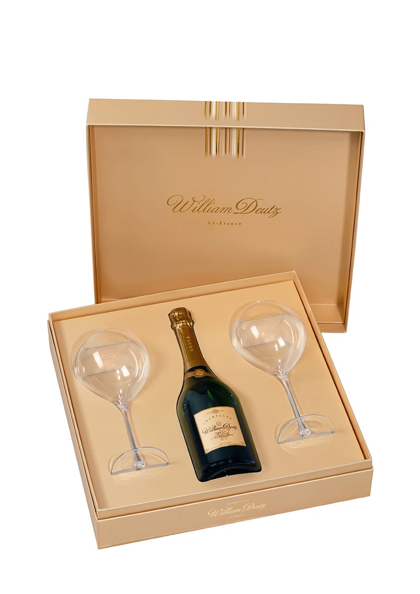 Шампанское Deutz, Cuvеe William Deutz, Brut, 2006, AOC Champagne 0,75l, in gift box with 2 glasses