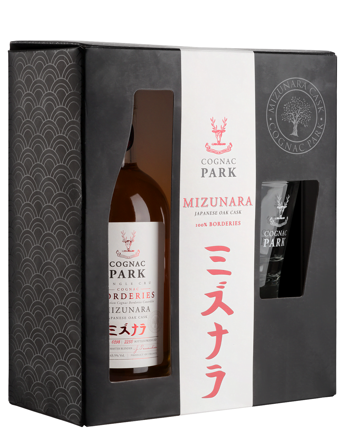 Парк Мизунара Бордери подарочный набор с 1 бокалом / Park Mizunara Borderies gift set with glass