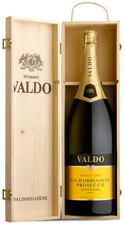 Игристое вино Valdo Marca Oro Prosecco Superiore 3L в деревянном футляре