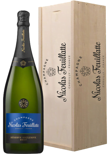 Шампанское Nicolas Feuillatte Brut Reserve Exclusive 1,5L в деревянной упаковке