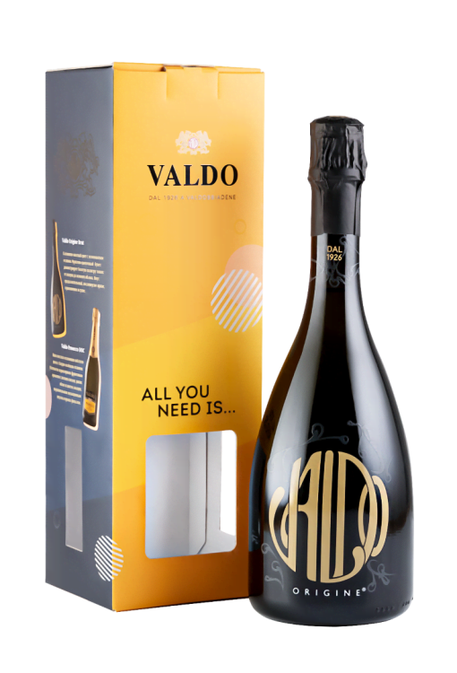 Игристое вино Valdo Origine Brut белое брют в подарочной упаковке