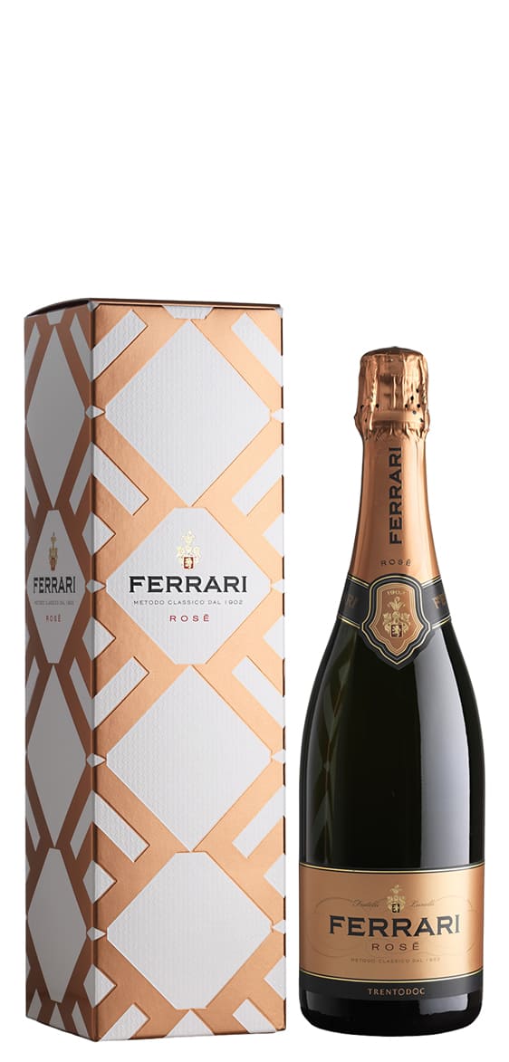 Вино игристое Ferrari, Rose Brut Trento DOC, 0,375l, in gift box