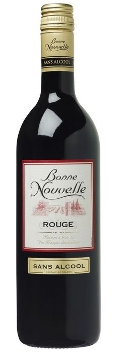 Вино "Бон Новель Руж" безалкогольное красное полусладкое 0,75