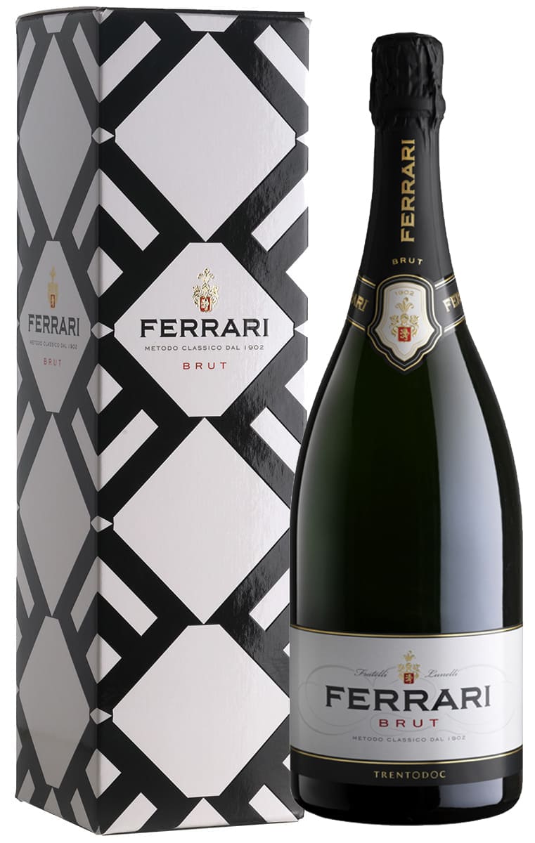 Вино игристое Ferrari, Brut, Trento DOC, 1,5l, in gift box