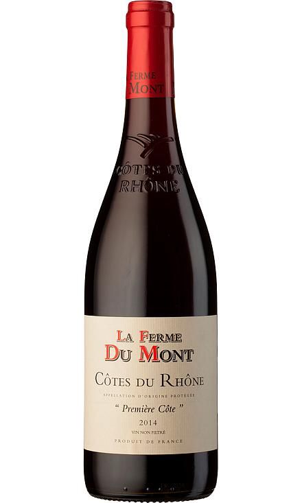 Вино
 красное «Premiere Côte, Côtes du Rhône AOC»
 La Ferme Du Mont 2016