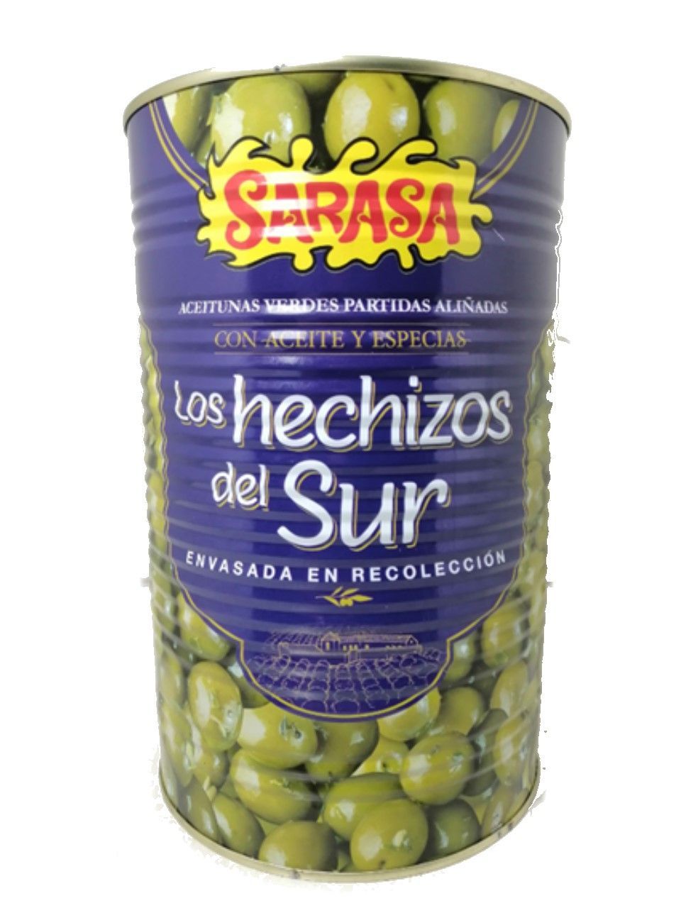 Оливки зеленые с косточкой "Эчисос дель сюр"(битые) 4,25 литра
