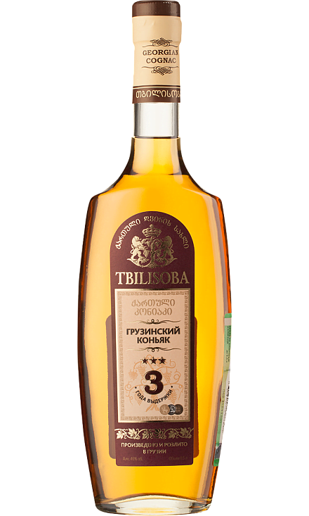 Коньяк
 «Tbilisoba Georgian Cognac, 3 years old»
 Tbilisoba