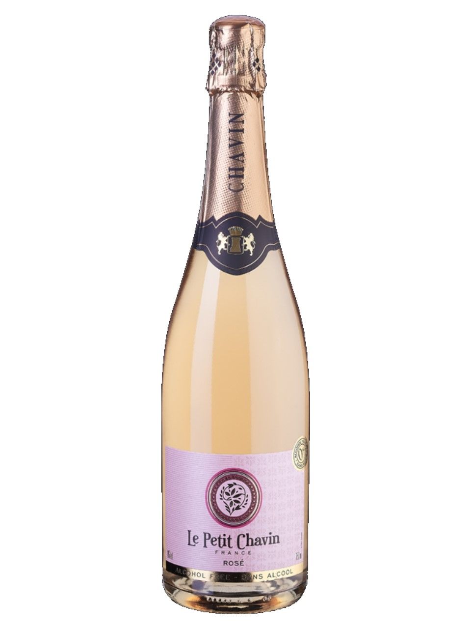 Вино игристое "Ле Пти Шавэн Игристое Розе" безалкогольное розовое полусладкое 0,75