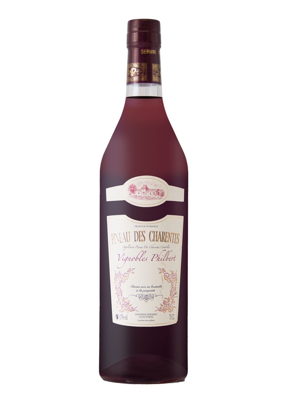 Вино ликерное  "Пино де Шарант Виньобль Фильбер" 0,75 красное сладкое