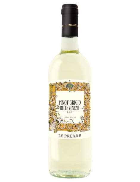 LE PREARE Pinot Grigio delle Venezie 2020 12,5% 0,75л - Ле Преаре Пино Гриджио дель Венеция 2020