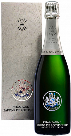 Шампанское Barons de Rothschild Blanc de Blancs Brut, в подарочной упаковке, 750 мл
