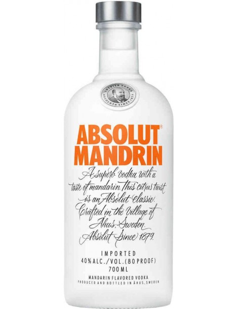 ABSOLUT Mandrin 0,7л 40% OF - Абсолют со вкусом мандарина