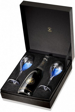 Шампанское Baron de Rothschild Brut, в подарочной упаковке с двумя бокалами, 750 мл