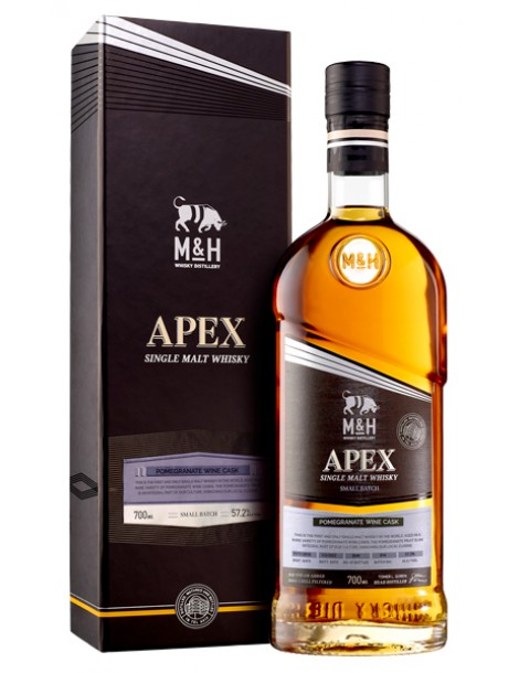 Виски M & H Apex Pomegranate Wine Cask 57,2% 0,7 л