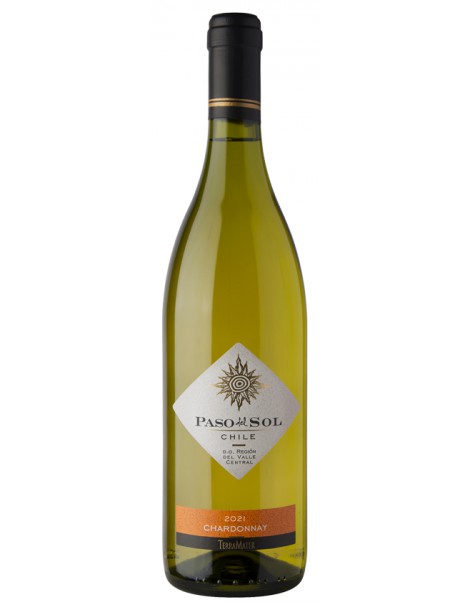 TerraMater Paso del Sol Chardonnay 2021 12,5% 0,75л - ТерраМатер Пасо дель Сол Шардоне - Вино сухое белое сортовое ординарное