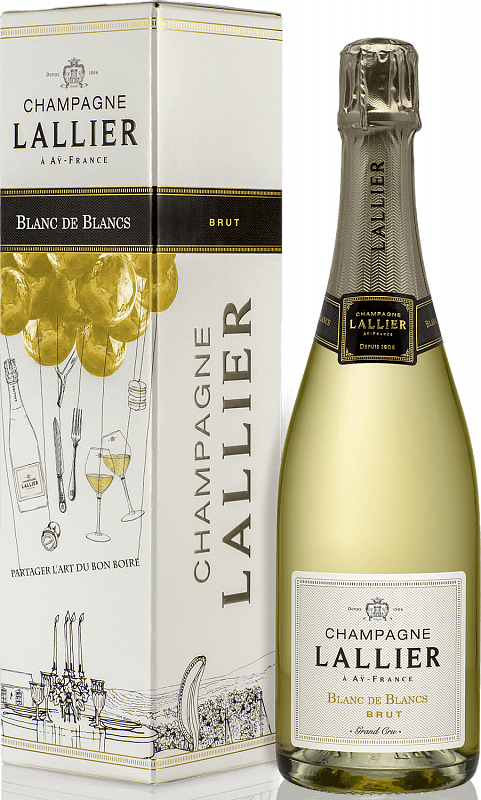 Игристое вино Lallier Blanc de Blancs Brut Grand Cru Champagne AOC (gift box) 0.75 л