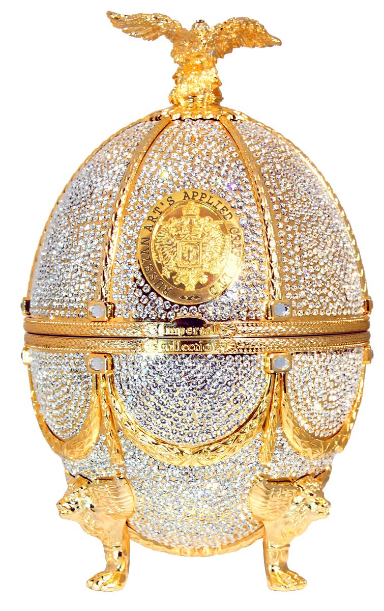 0,7 Императорская Коллекция графин-яйцо диамант с БЕЛ. крист.в деревянном коробе (ГЛ)