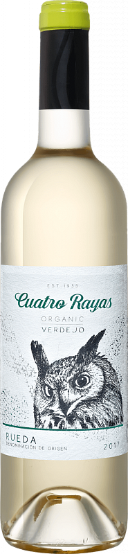 Вино Verdejo Organic Rueda DO Cuatro Rayas 2021 0.75 л