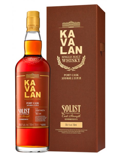 Виски Kavalan Solist Port Cask Single Cask Strength 58,6% 0,7 л