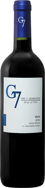 Вино G7 Merlot Loncomilla Valley DO Viña del Pedregal 2021 0.75 л