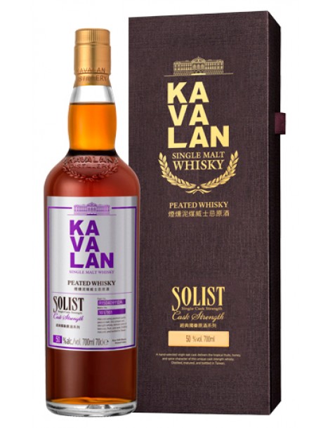 Виски KAVALAN Solist Peated Malt Single Cask Strength 50% 0,7 л