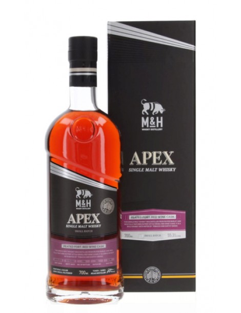 Виски M & H Apex Single Cask Peated Fortified Red Wine Cask 61,6% 0,7 л