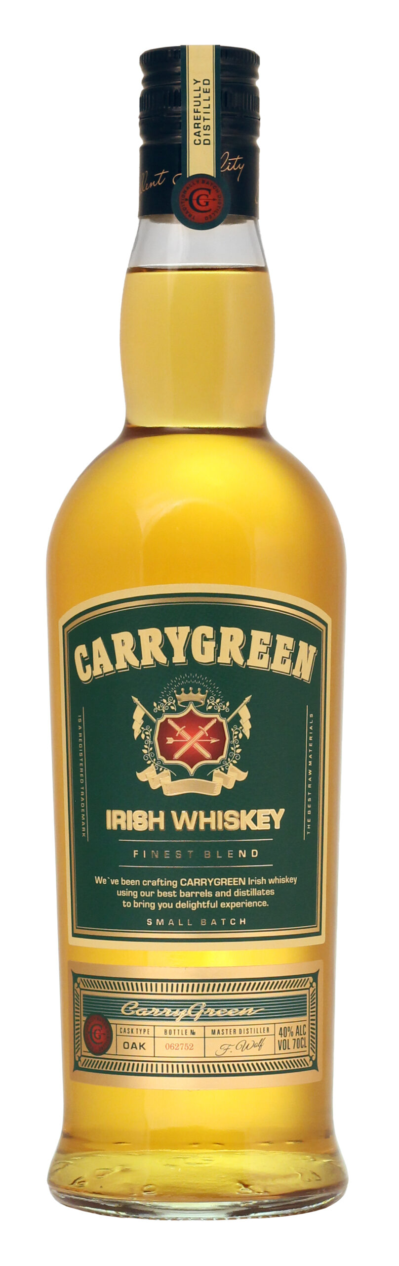 0,7 Виски ирландский купажированный «CARRYGREEN (КЕРРИГРИН)» 40%об
