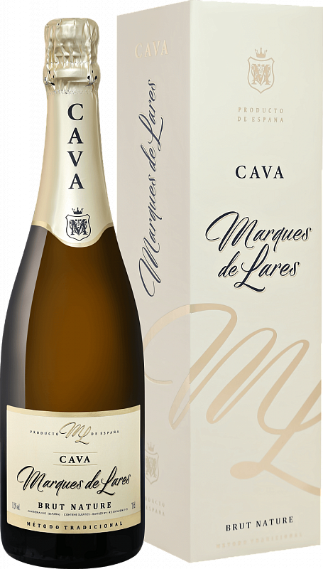 Игристое вино Marques de Lares Brut Nature Cava DO Lopez Morenas (gift box) - 0.75 л