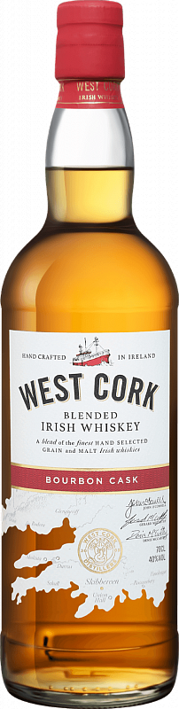 Виски West Cork Bourbon Cask Blended Irish Whiskey 0.7 л