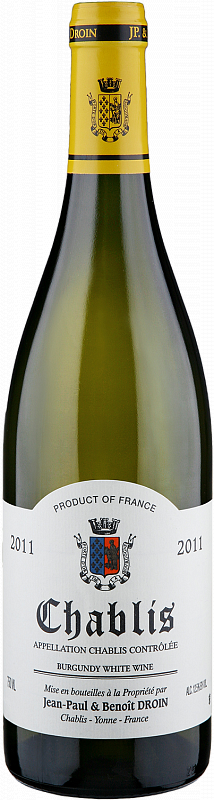 Вино Chablis AOC Jean-Paul & Benoît Droin 2021 0.75 л