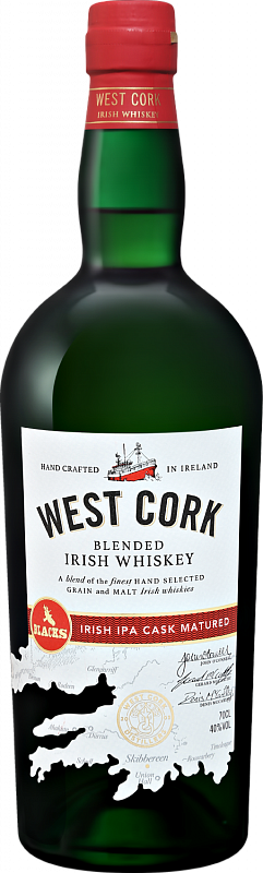 Виски West Cork Irish IPA Cask Matured Blended Irish Whiskey 0.7 л