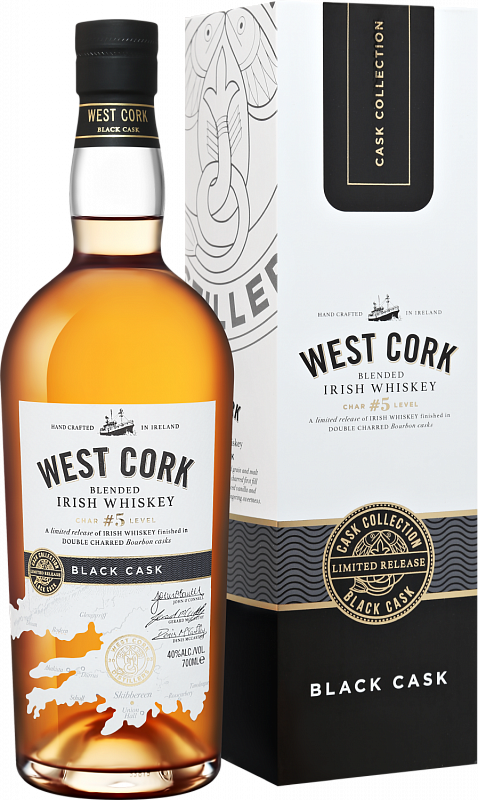 Виски West Cork Black Cask Blended Irish Whiskey (gift box) 0.7 л