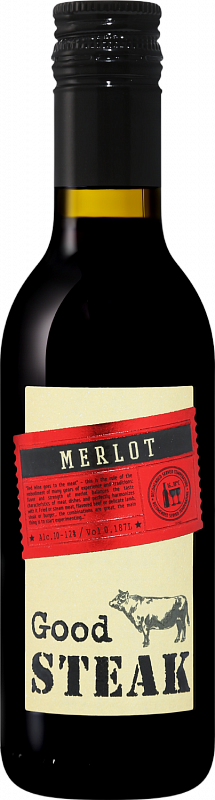 Вино Good Steak Merlot Kuban’ - 0.187 л