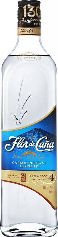 Ром Flor de Cana 4 Extra Seco Licorera de Nicaragua 0.75 л